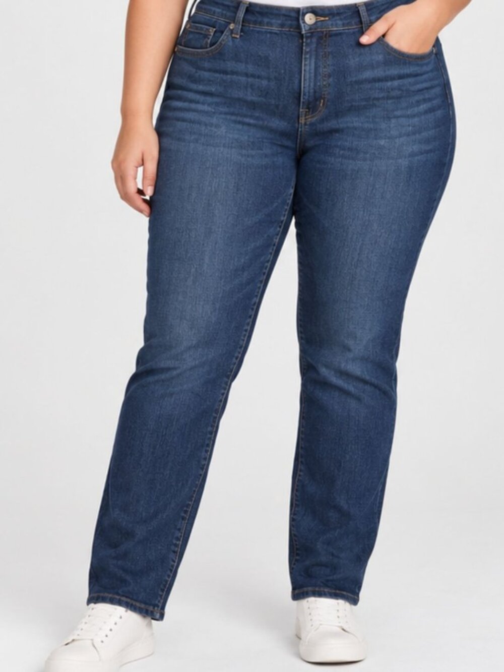 Torrid Jeans Womens 20T Tall Blue Denim Stretch Tapered Leg Dark Wash 32 Inseam